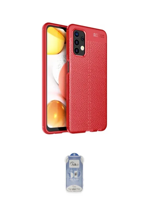 ieg™ Galaxy A13 4G Kılıf Doruk Klasik Özel Seri - Siyah Joko Magic 5D Cam