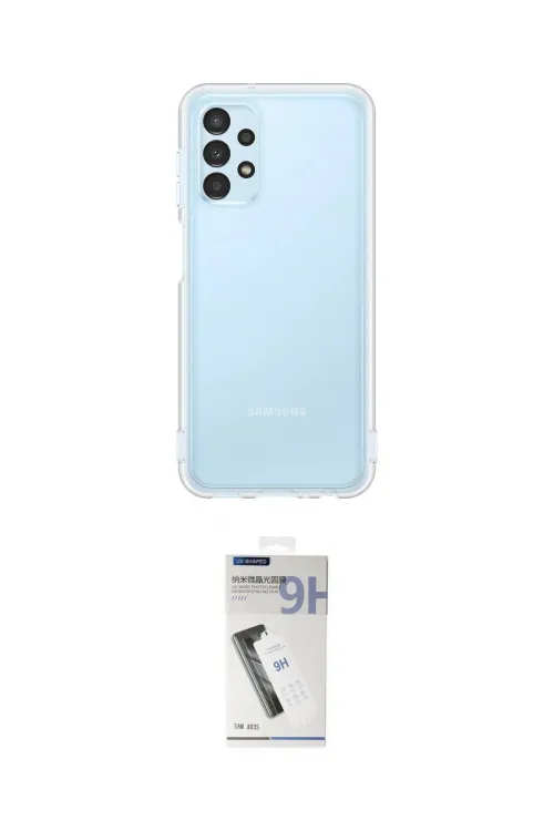 ieg™ Galaxy A13 4G Kılıf Zirve Doku - Şeffaf Uv Polymer Nano Ekran Koruyucu