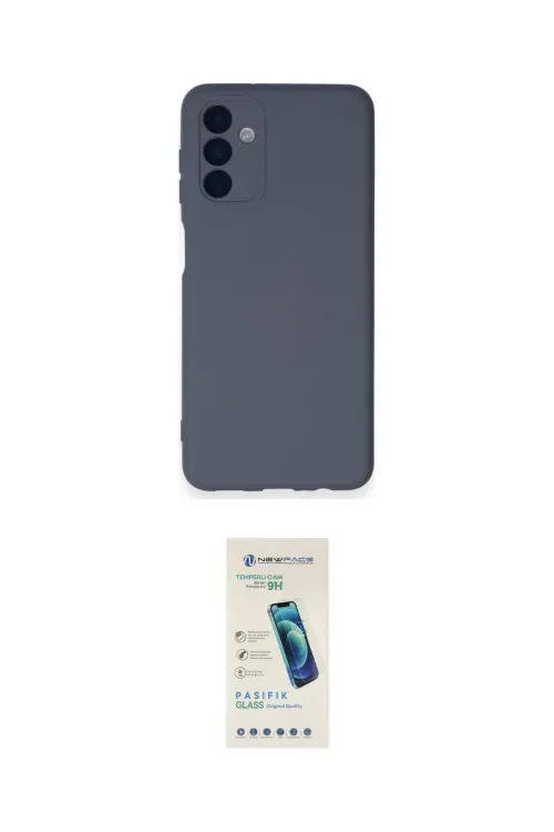 ieg™ Galaxy A14 4G Kılıf Ahenk Serisi - Şeffaf Pasifik Cam Ekran Koruyucu