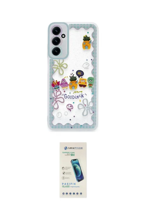 ieg™ Galaxy A14 4G Kılıf Çekirdek Asil - Şeffaf Pasifik Cam Ekran Koruyucu