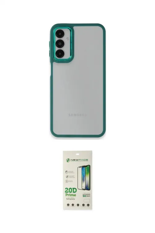 ieg™ Galaxy A14 4G Kılıf Eksen Doku Prime - Siyah 20D Premium Cam Ekran Koruyucu
