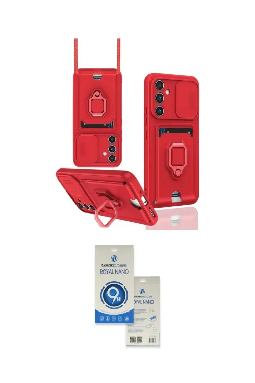 ieg™ Galaxy A14 4G Kılıf Vadi Form Prime - Şeffaf Royal Nano Ekran Koruyucu