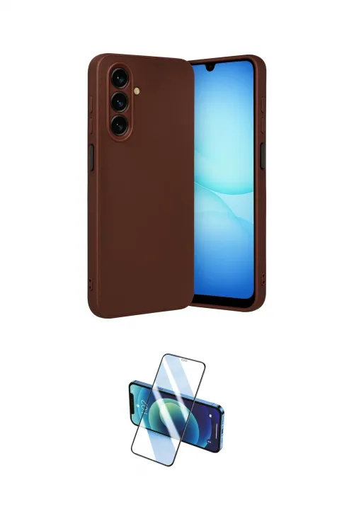 ieg™ Galaxy A17 5G Kılıf Nova Işık - Siyah 3D Antistatik Cam Ekran Koruyucu