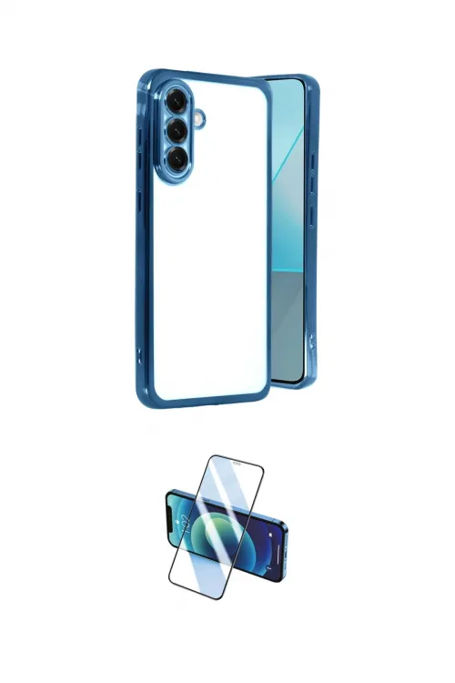 ieg™ Galaxy A17 5G Kılıf Vadi Minimal - Siyah 3D Antistatik Cam Ekran Koruyucu