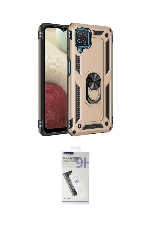 ieg™ Galaxy A22 Kılıf Ahenk Klasik Koleksiyonu - Şeffaf Uv Polymer Nano Ekran Koruyucu