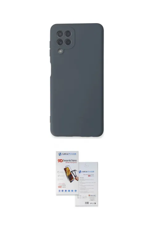 ieg™ Galaxy A22 Kılıf Ahenk Serisi - Siyah Seramik Nano Ekran Koruyucu