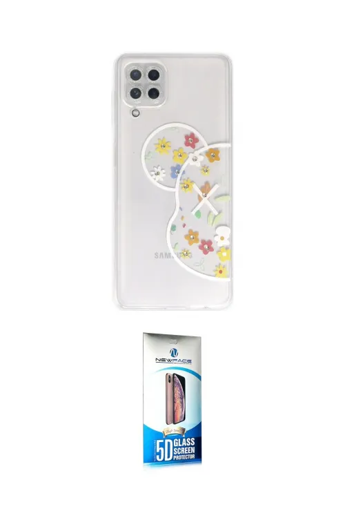 ieg™ Galaxy A22 Kılıf Eksen Asil Prime - Siyah 5D Eko Cam Ekran Koruyucu