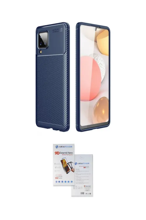 ieg™ Galaxy A22 Kılıf Eksen Form Prime - Siyah Seramik Nano Ekran Koruyucu