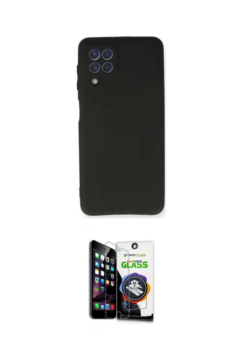 ieg™ Galaxy A22 Kılıf Kozmos Yansıma Özel Seri - Şeffaf Temperli Cam Ekran Koruyucu
