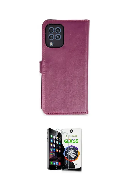 ieg™ Galaxy A22 Kılıf Siluet Işık Serisi - Şeffaf Temperli Cam Ekran Koruyucu