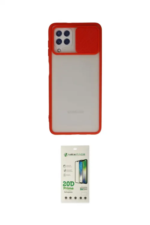 ieg™ Galaxy A22 Kılıf Vadi Çizgi - Siyah 20D Premium Cam Ekran Koruyucu