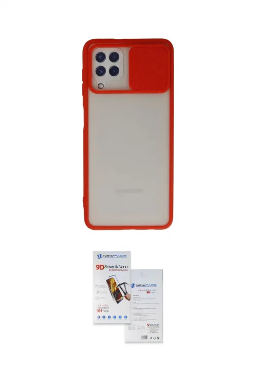 ieg™ Galaxy A22 Kılıf Vadi Çizgi - Siyah Seramik Nano Ekran Koruyucu