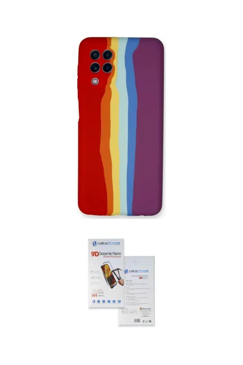 ieg™ Galaxy A22 Kılıf Yadigar Çizgi - Siyah Seramik Nano Ekran Koruyucu