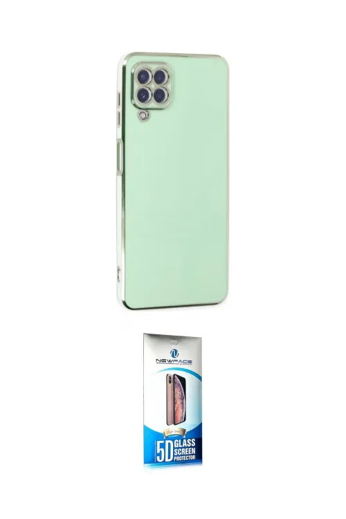 ieg™ Galaxy A22 Kılıf Yankı Serisi - Siyah 5D Eko Cam Ekran Koruyucu