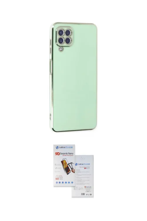 ieg™ Galaxy A22 Kılıf Yankı Serisi - Siyah Seramik Nano Ekran Koruyucu