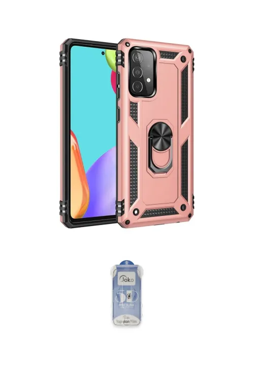 ieg™ Galaxy A23 4G Kılıf Ahenk Klasik Koleksiyonu - Siyah Joko Magic 5D Cam