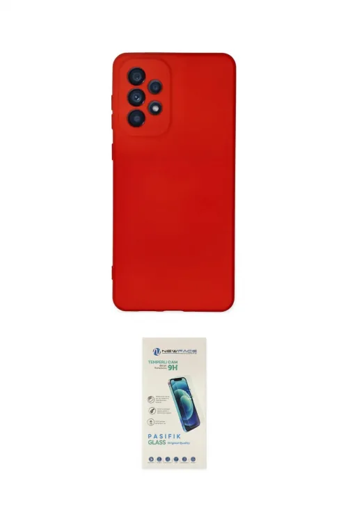 ieg™ Galaxy A23 4G Kılıf Ahenk Serisi - Şeffaf Pasifik Cam Ekran Koruyucu