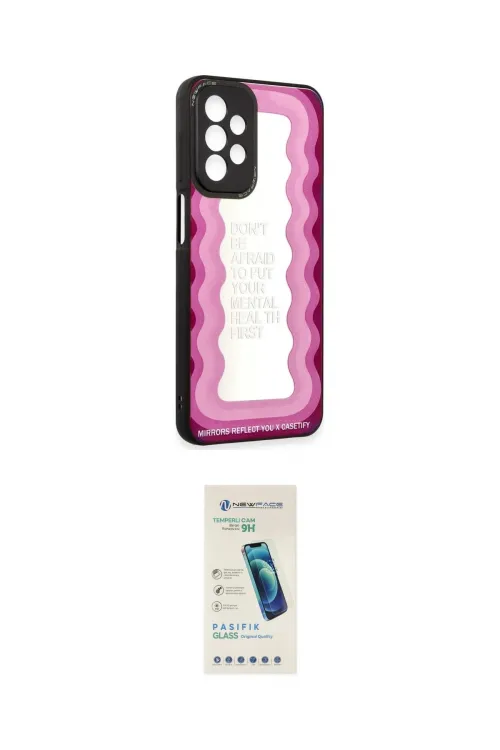 ieg™ Galaxy A23 4G Kılıf Odak Klasik Serisi - Şeffaf Pasifik Cam Ekran Koruyucu