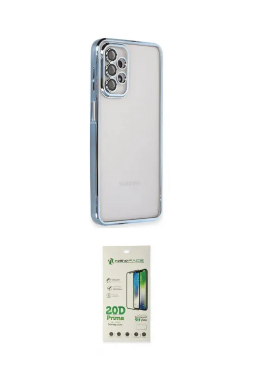 ieg™ Galaxy A23 4G Kılıf Vadi Minimal - Siyah 20D Premium Cam Ekran Koruyucu