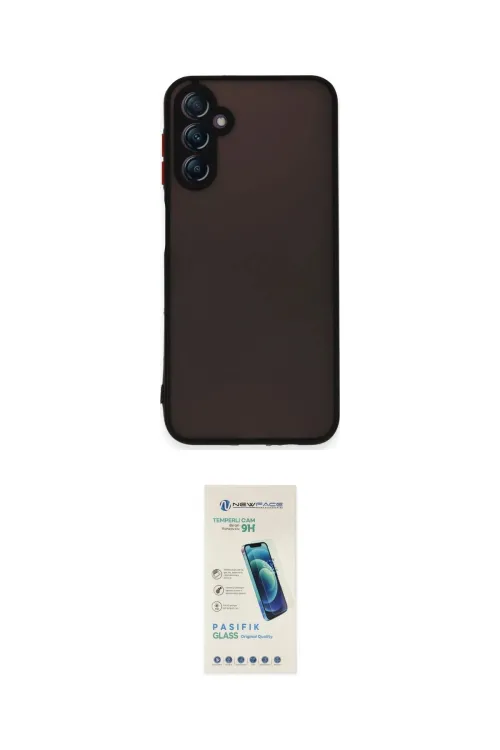 ieg™ Galaxy A24 4G Kılıf Ahenk Çizgi Serisi - Şeffaf Pasifik Cam Ekran Koruyucu