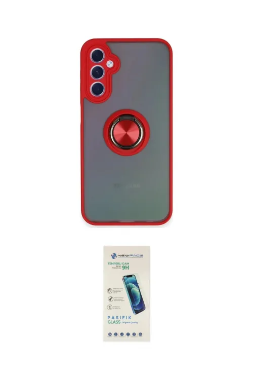 ieg™ Galaxy A24 4G Kılıf Yörünge Çizgi - Şeffaf Pasifik Cam Ekran Koruyucu