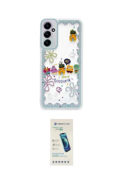 ieg™ Galaxy A25 5G Kılıf Çekirdek Asil - Şeffaf Pasifik Cam Ekran Koruyucu
