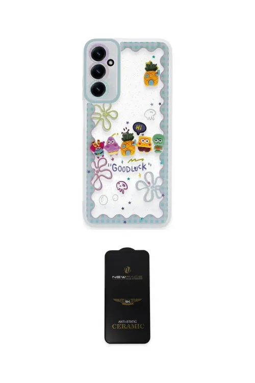 ieg™ Galaxy A25 5G Kılıf Çekirdek Asil - Siyah 6D Antistatik Mat Seramik Hayalet Nano Ekran Koruyucu