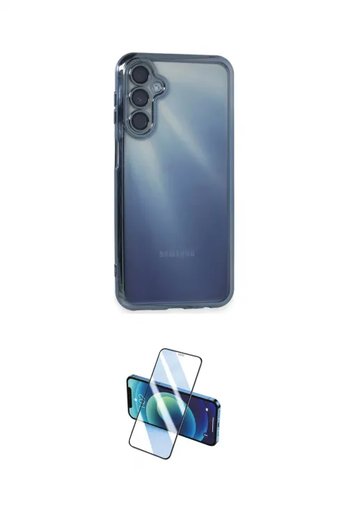 ieg™ Galaxy A25 5G Kılıf Vadi Minimal - Siyah 3D Antistatik Cam Ekran Koruyucu