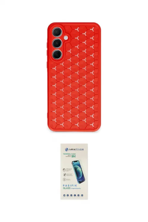 ieg™ Galaxy A25 5G Kılıf Zirve Form - Şeffaf Pasifik Cam Ekran Koruyucu
