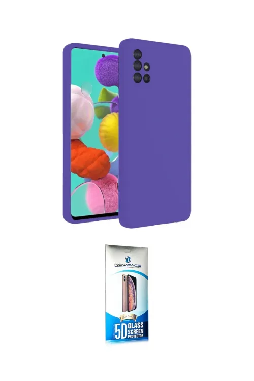 ieg™ Galaxy A31 Kılıf Ahenk Serisi - Siyah 5D Eko Cam Ekran Koruyucu