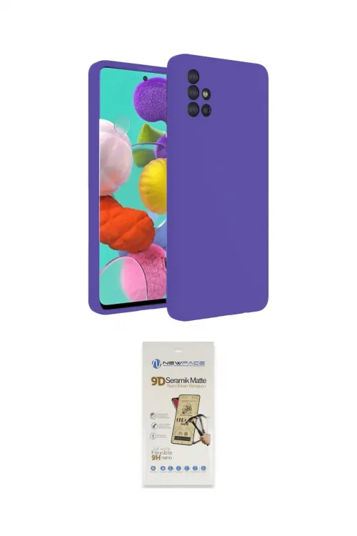 ieg™ Galaxy A31 Kılıf Ahenk Serisi - Siyah Mat Seramik Nano Ekran Koruyucu