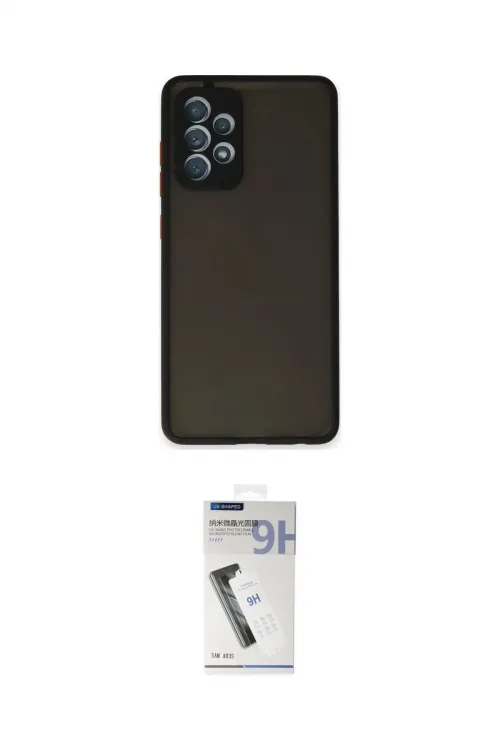 ieg™ Galaxy A32 Kılıf Ahenk Çizgi Serisi - Şeffaf Uv Polymer Nano Ekran Koruyucu