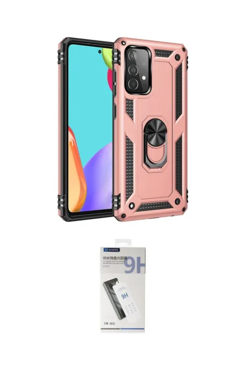 ieg™ Galaxy A32 Kılıf Ahenk Klasik Koleksiyonu - Şeffaf Uv Polymer Nano Ekran Koruyucu