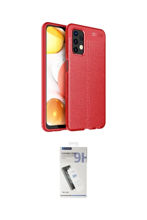 ieg™ Galaxy A32 Kılıf Doruk Klasik Özel Seri - Şeffaf Uv Polymer Nano Ekran Koruyucu