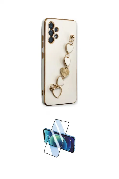 ieg™ Galaxy A32 Kılıf Nova Işık Prime - Siyah 3D Antistatik Cam Ekran Koruyucu