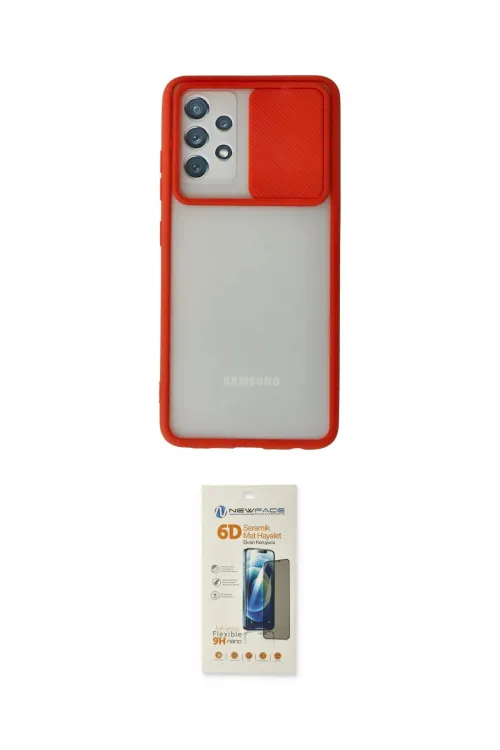 ieg™ Galaxy A32 Kılıf Vadi Çizgi - Siyah 6D Mat Seramik Hayalet Nano Ekran Koruyucu