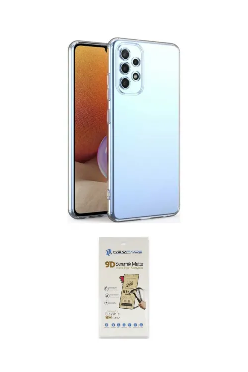 ieg™ Galaxy A32 Kılıf Zirve Doku - Siyah Mat Seramik Nano Ekran Koruyucu