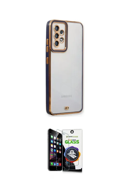 ieg™ Galaxy A33 5G Kılıf Çekirdek Klasik Serisi - Şeffaf Temperli Cam Ekran Koruyucu