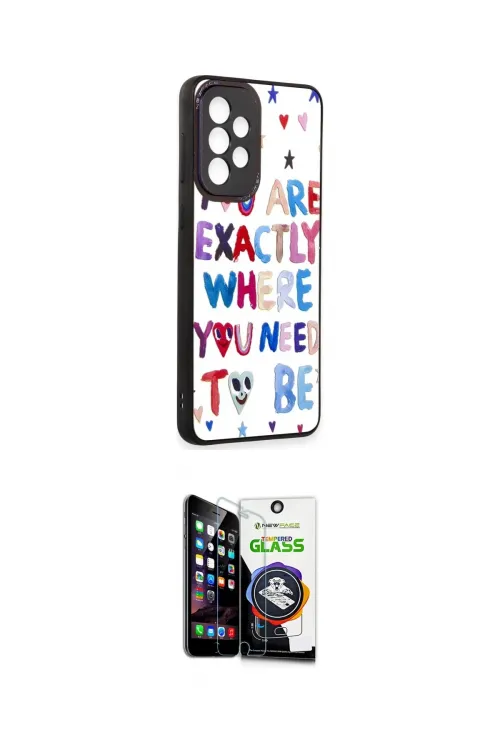 ieg™ Galaxy A33 5G Kılıf Odak Klasik Serisi - Şeffaf Temperli Cam Ekran Koruyucu