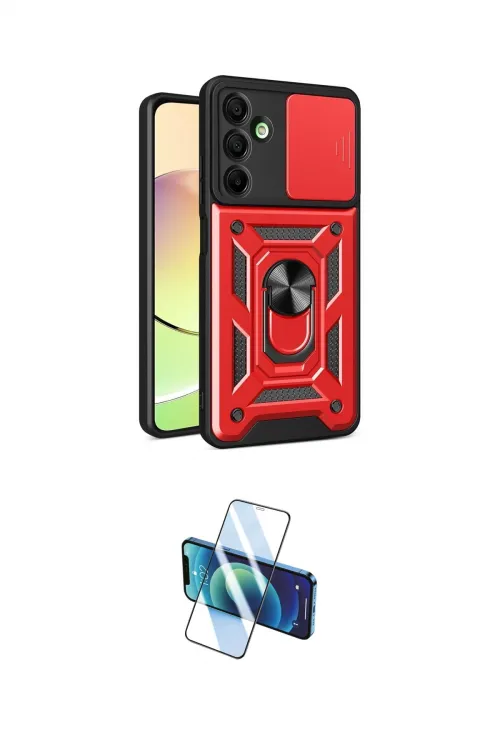ieg™ Galaxy A36 Kılıf Ahenk Klasik - Siyah 3D Antistatik Cam Ekran Koruyucu