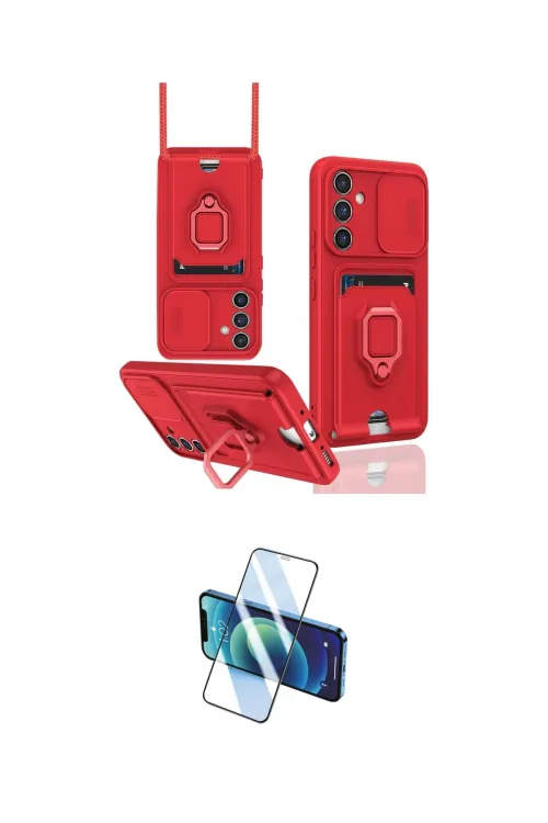 ieg™ Galaxy A36 Kılıf Vadi Form Prime - Siyah 3D Antistatik Cam Ekran Koruyucu