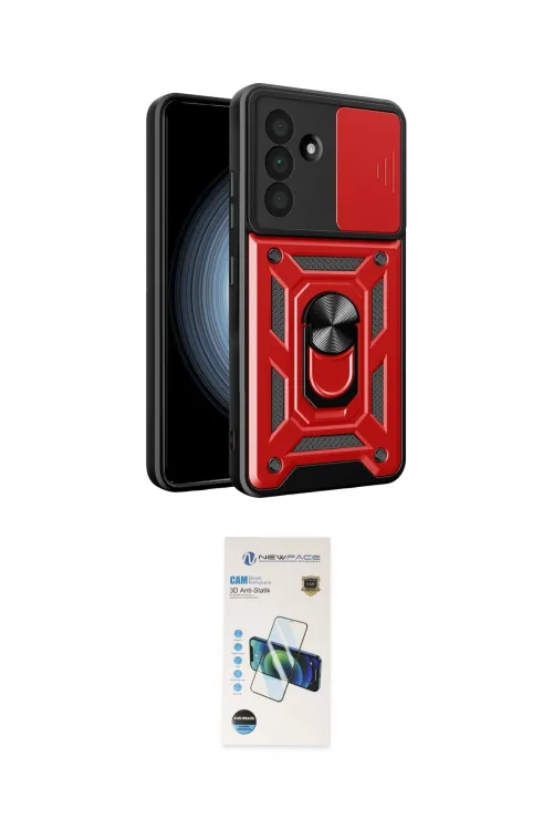 ieg™ Galaxy A37 5G Kılıf Ahenk Klasik - Şeffaf 3D Antistatik Cam Ekran Koruyucu