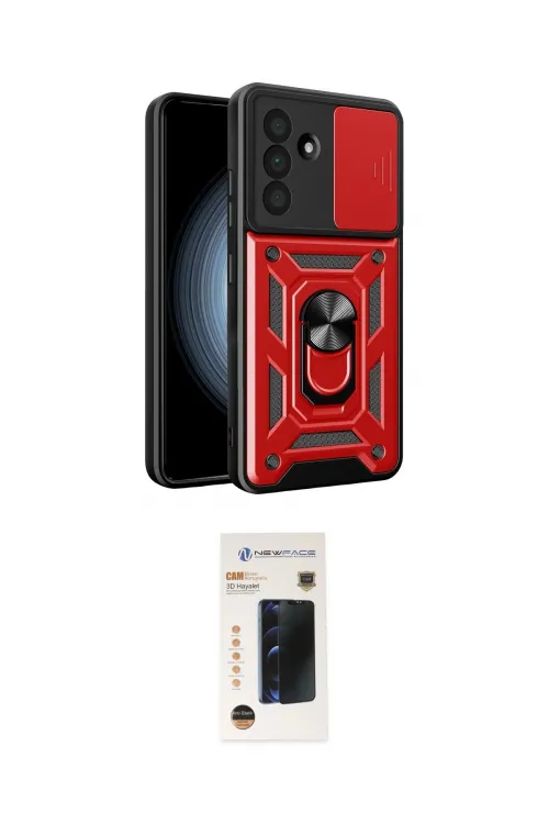 ieg™ Galaxy A37 5G Kılıf Ahenk Klasik - Şeffaf 3D Antistatik Hayalet Cam Ekran Koruyucu