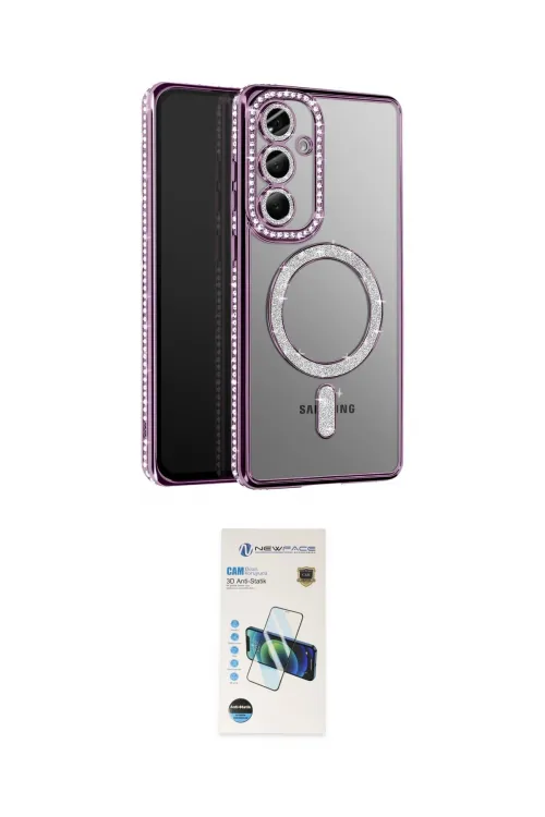 ieg™ Galaxy A37 5G Kılıf Siluet Işık Serisi - Şeffaf 3D Antistatik Cam Ekran Koruyucu