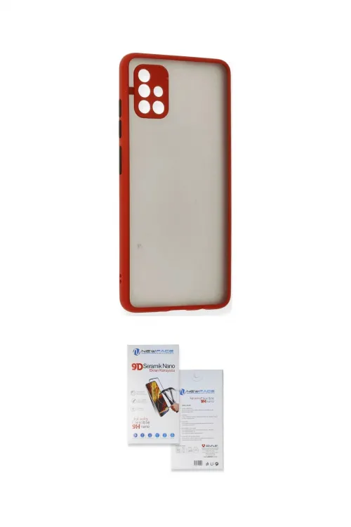 ieg™ Galaxy A51 Kılıf Ahenk Çizgi Serisi - Siyah Seramik Nano Ekran Koruyucu