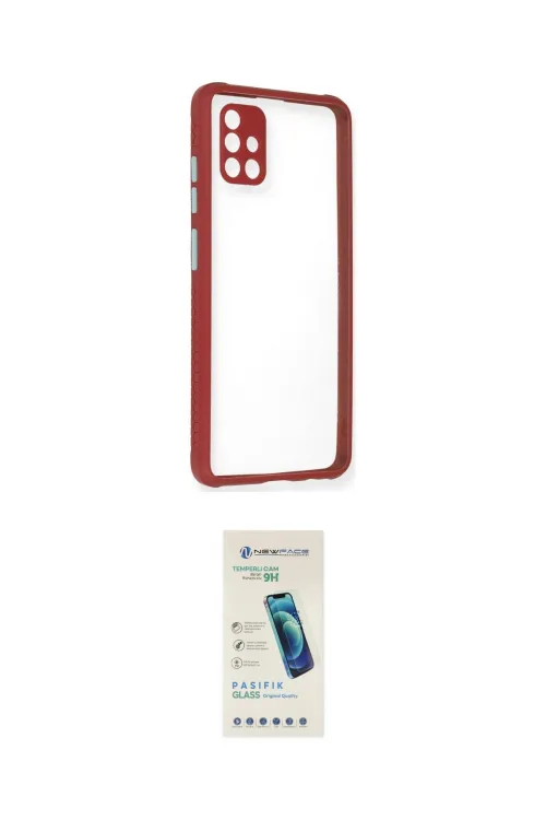 ieg™ Galaxy A51 Kılıf Nova Asil Özel Seri - Şeffaf Pasifik Cam Ekran Koruyucu