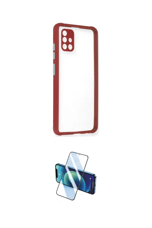 ieg™ Galaxy A51 Kılıf Nova Asil Özel Seri - Siyah 3D Antistatik Cam Ekran Koruyucu