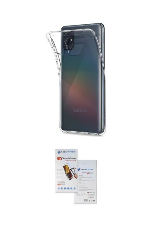 ieg™ Galaxy A51 Kılıf Zirve Doku - Siyah Seramik Nano Ekran Koruyucu