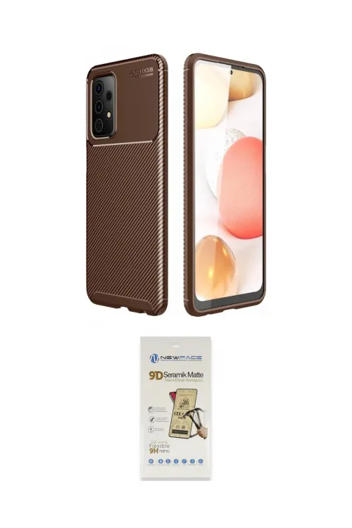 ieg™ Galaxy A52 Kılıf Eksen Form Prime - Siyah Mat Seramik Nano Ekran Koruyucu