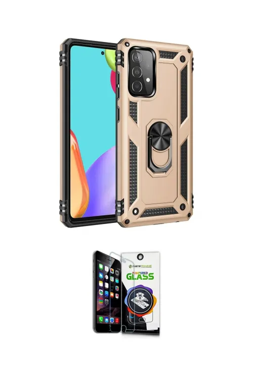 ieg™ Galaxy A53 5G Kılıf Ahenk Klasik Koleksiyonu - Şeffaf Temperli Cam Ekran Koruyucu